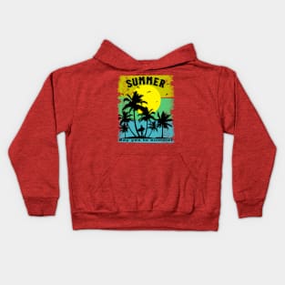 Say Yes To Summer Beach Sun Sea Kids Hoodie